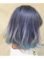 サロンドミルク 溝の口店(salon de MiLK)&nbsp;＊ブルーグラデーション+裾カラー