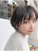 暗めグレージュのクールショートボブ【middle】野村恵子