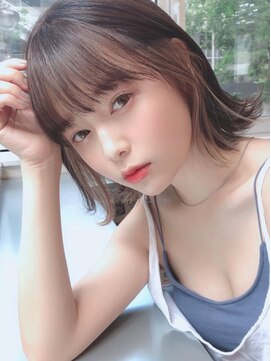 バイフィフス 原宿/表参道(by fifth) 切りっぱなしボブ/インナーカラー/イヤリングカラー