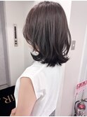 ラベンダーグレージュ×くびれミディアム