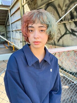 トゥコ(tuco) 2トーンカラー　デザイン　ルーツカラー　グリーン　ピンク