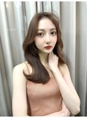 リフトレイヤー センターパート ブリーチ縮毛矯正 ヨジャドル