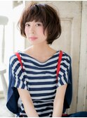 mod's姪浜レトロガーリーくせ毛風リラクシーマニッシュショートg