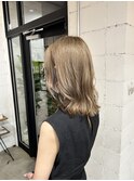 ケアブリーチ使用のハイトーンミルクティー