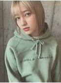 [グレーベージュ/レイヤーロング/前髪パーマ/黒髪/渋谷/渋谷駅]