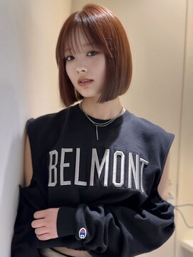 ロンドメリア 天神大名店(Lond Melia) 小顔に見せるヘア/ワンレン/ボブウルフ/ネビージュ/黒髪カタログ