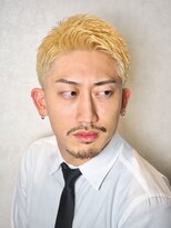 ヨシザワインク プレミアム 横浜 桜木町店(YOSHIZAWA Inc. PREMIUM)&nbsp;フォーマルブロンドスパイキーショートテーパーフェード/理容室