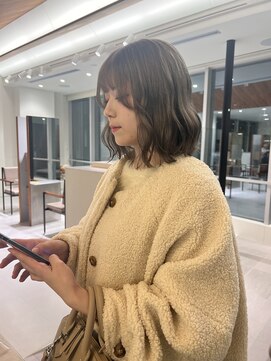 ローレンアオ(LOREN AO) 黒髪/ボブルフ/ネビージュ/小顔/ワンレン/矢場町/髪質改善/前髪