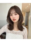 大人ミディアム20代30代40代顔周り前髪似合わせミディアム銀座