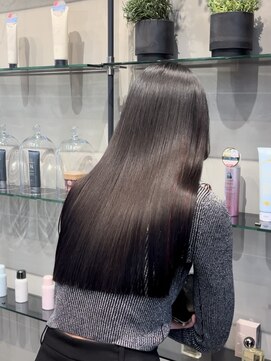 ロンドシェリ 仙台(Lond Cheri) 縮毛矯正ブルーブラック髪質改善ストレートワンレン韓国仙台