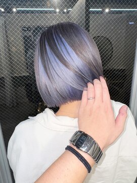 ラニヘアサロン(lani hair salon) ブルーバイオレット/アンブレラカラー/ボブ/インナーカラー