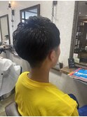 パーマ風メンズショート