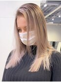美髪韓国ヘア顔周りレイヤーロングおくれ毛_ba441081