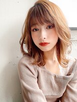 美髪セミディナチュラルカールうるツヤ小顔カット#298f0417