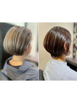 『お洒落な白髪染め』白髪に馴染むお洒落なカラーデザインをご提案◎1ランク上のグレイカラーに/大阪梅田