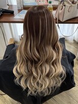 ラピステン 福岡天神 大名店(Lapis)&nbsp;10代・20代/ブリーチダメージゼロ！エクステでバレイヤージュ