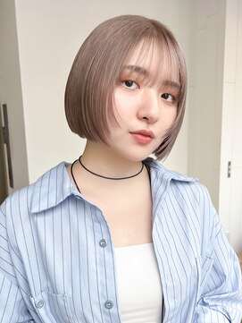 アルバム 池袋(ALBUM) おくれ毛ボブショートミディアム前髪カット_F1056