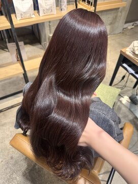 ラボヌールヘアーパルフェ 大宮西口店(La Bonheur hair parfait) 暖色カラー/ピンクラベンダー/コテ巻き/ロングヘア