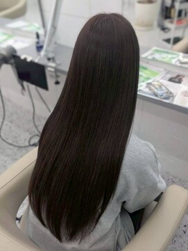 艶髪/ストレートロング/ダークブラウン