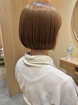 ミニボブ×ベージュカラー【佐藤和弥】