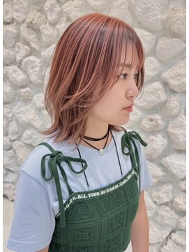 モアナ バイ ヘッドライト 長野駅前店(Moana by HEADLIGHT) Moana長野駅前#ハイライト#ピンクブラウン#レイヤーカット