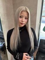 RIENS aura髪質改善&ブリーチ&レイヤー【リエンスオーラ】【2月2日NEWOPEN(予定)】 【RIENS aura】ホワイトベージュ×植田亜優