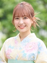 と和 巣鴨 【浴衣】カチモリヘア×パステル牡丹 上品大人可愛いアップ