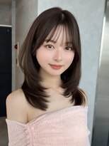 ABBEY 福岡天神 【8月8日NEW OPEN(予定)】&nbsp;ミディアムヘアレイヤーカット前髪カット髪質改善トリートメント