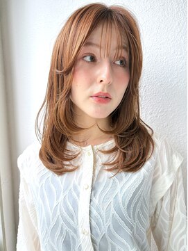 カバーヘア ブリス 北浦和(COVER HAIR bliss) 夏カラーブリーチなし韓国風くびれミディアムレイヤー艶p北浦和