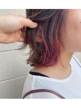ヘアーリゾート モアナ(hair Resort moana) イヤリングカラーピンクグラデーション