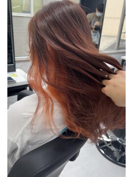 リア 大阪梅田(Ria) ～インナーカラー　ペールオレンジ～【Ria 大阪 梅田】