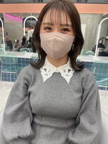 ロンドルーチェ 心斎橋(Lond luce)&nbsp;ダークアッシュ/ミディアムレイヤーカット［髪質改善/縮毛矯正］