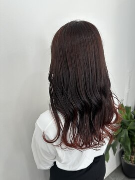 ルヴェルヘアー(Revel hair) 裾カラー×チェリーレッド