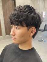 フイ 自由が丘(men's salon Hui)&nbsp;メンズ/アップバング/ツーブロックマッシュ/束感ショート波巻き