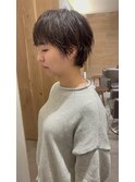春を感じるボーイッシュショート/アッシュブラック/メンズライク