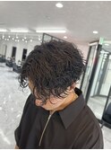 波巻きツイスパ×センターパート