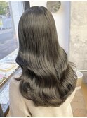 レイヤーカット オリーブベージュ カラー 韓国 髪質改善 仙台