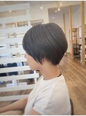 【山本智文】ダークアッシュミニマムショートカット