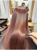 小顔◎ブリーチなしピンクケラチントリートメント