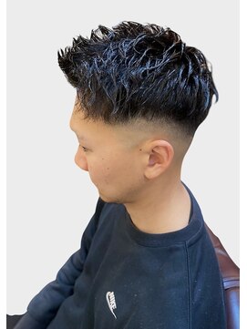 銀座マツナガ 浅草店 ツーブロ×スキンフェード×ツイストスパイラルパーマ