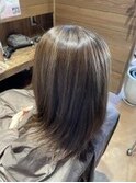 白髪ぼかしハイライト 明るい白髪染め 30代、40代、50代