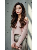 大人可愛いゆるふわ抜け感ロングウェーブスタイル