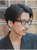 オールバック毛流れフェザーパーマ色気フェザーショート微分け