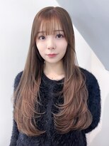 アルバム 渋谷パルコ(ALBUM)&nbsp;ロング顔周りレイヤーくびれヘア韓国ヘアおくれ毛_F0633