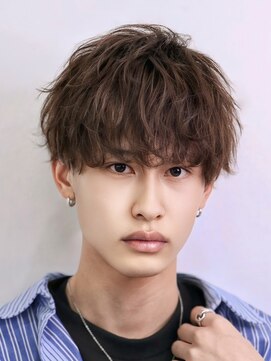 オーシャントーキョー 心斎橋(OCEAN TOKYO WEST) ラウンドマッシュアッシュブラウンカラーシャドウパーマ