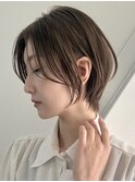 表参道白髪ぼかし上質ナチュラルショートアッシュベージュ40代