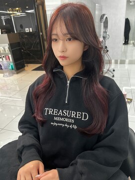 ワインレッド×うるつや巻