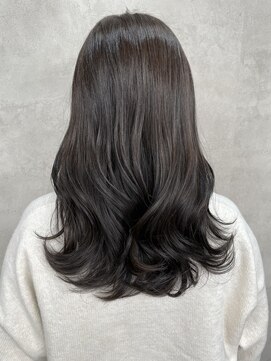 ルノン(LUNON) 黒髪クラゲヘアーオリーブグレー小顔ココアベージュ