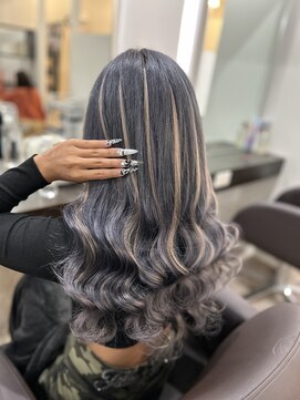 グランディールヘアデザイン(grandir hairdesign) シルバーパープル×ハイライト!-Yurika-