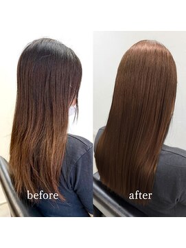 エルプラスヘアー 平尾店(L+hair) 30代40代髪質改善カラーブリーチカラー艶感ストレート